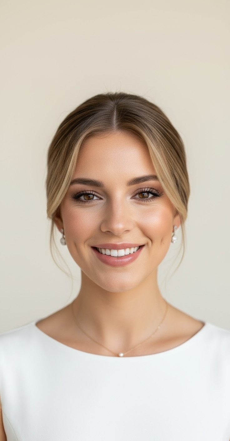 After Updo Wedding Hair With Bangs